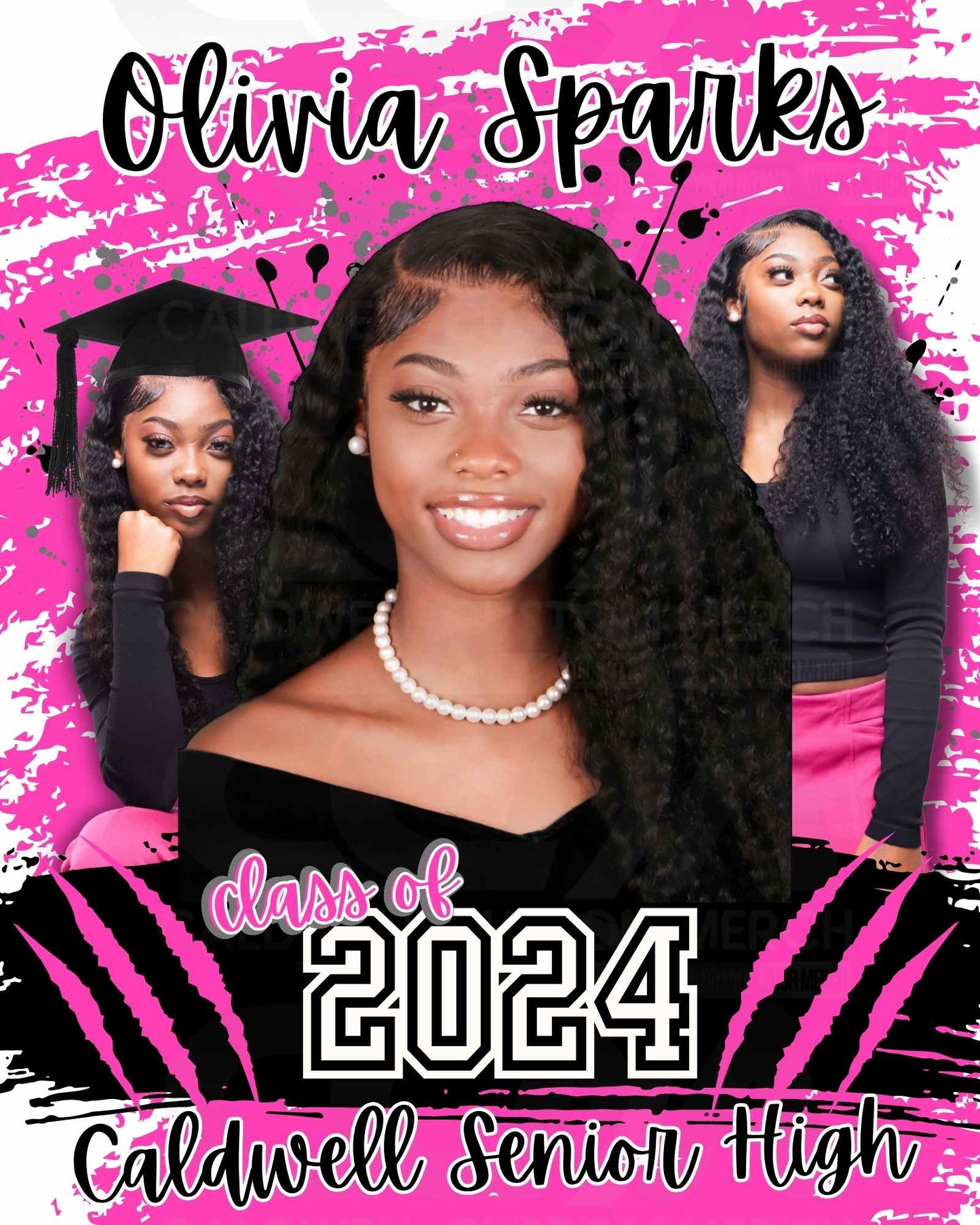 Single Editable Digital Graduation Design (Pink)