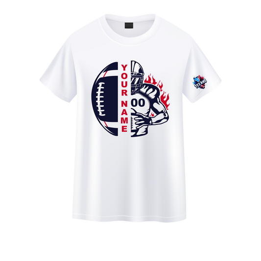 Football Player x Manvel Texans Logo Tee w/Sleeve