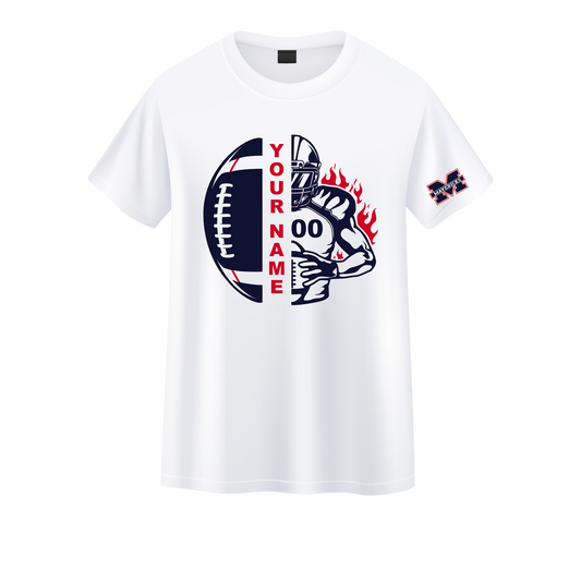 Football Player x Manvel Mavericks Logo Tee w/Sleeve